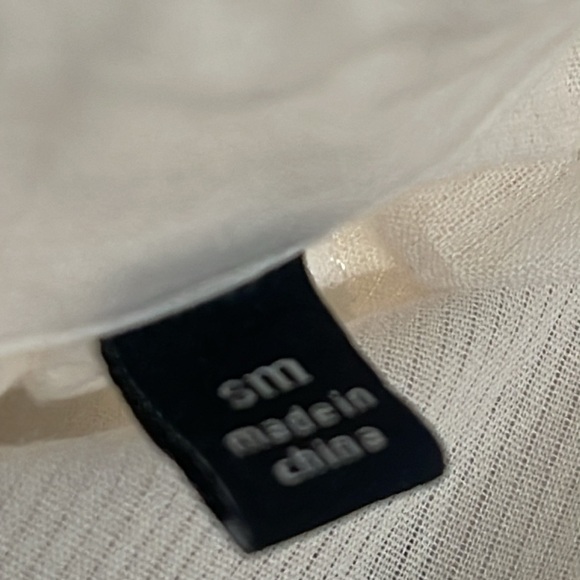 CAbi Women's Small Vacation Tunic Shirt White Long Sleeve  Button Down - Picture 10 of 16